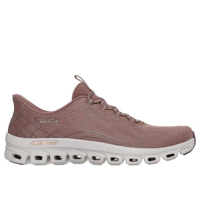 Skechers 104750 — SKECHERS SLIP-INS: GLIDE-STEP ELEVATE - AMAZE Slip-In Mesh Bungee W/3d Design Heel BRN Brown