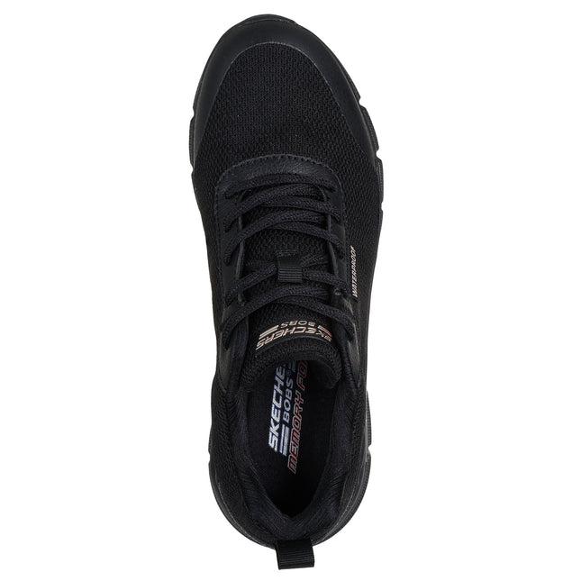Skechers Women’s 117351 BOBS B Flex – Flex Proof Waterproof Trainer – Black Mesh & Synthetic Vegan Leather with Memory Foam Insole