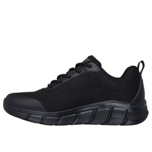 Skechers Women’s 117351 BOBS B Flex – Flex Proof Waterproof Trainer – Black Mesh & Synthetic Vegan Leather with Memory Foam Insole