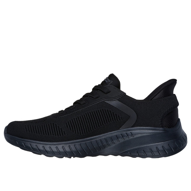 Skechers 118312 — SKECHERS SLIP-INS: BOBS SPORT SQUAD CHAOS - SOLID STEP BBK Black Slip-Ins Engineered Knit Bungee