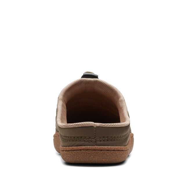 Clarks Pilton Mule Dark Olive Mens Slippers