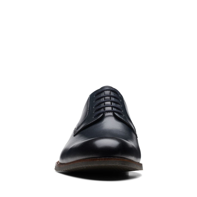 Clarks Men’s Craftarlo Lace Navy Leather Casual Shoes – Classic Lace-Up Leather Shoes with Comfortable Insole & Everyday Versatility