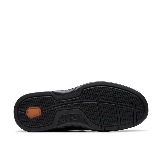 Clarks Un Briley Pace Black Leather Wide Fit Shoe – Comfort Casual with EVA Midsole & Rubber Outsole