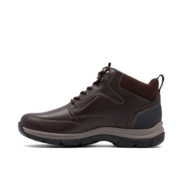 Clarks Spypath Hi GTX Dark Brown Leather Waterproof Hiking / Outdoor Boots – Durable Gore-Tex Mid-Height Boots with Comfort Cushioning & Grip Sole