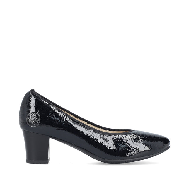 Rieker 44650-02 Black Patent Heel