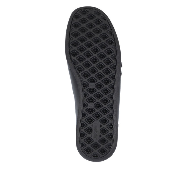 Rieker 47264-00 Black Womens Low Wedge Shoe