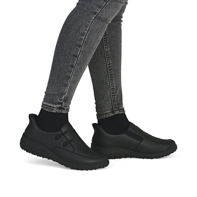Rieker 59559-00 Black Womens Slip-on Shoe