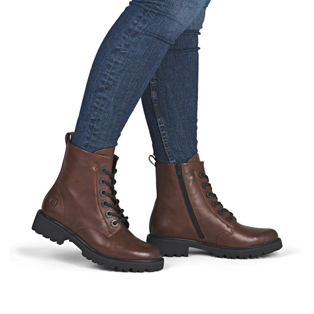 Remonte D8653-22 Brown Leather Womens Ankle Boot