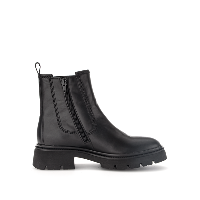 Gabor Women’s 71.850.27 Marissa Black Leather Ankle Boot – Best Fitting Side-Zip Comfort Boot