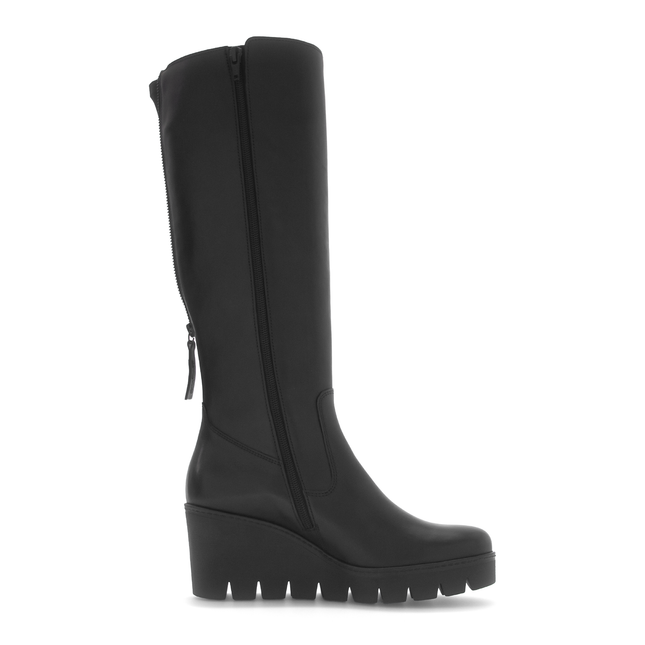 Gabor 74.789.27 Upland Black Leather Long Leg Boot